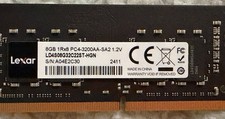 Lexar RAM 8GB (1x8GB) DDR4 3200MHz SODIMM Laptop Memory LD4S08G32C22ST-HGN