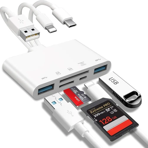 Für IPhone 5 In 1 Speicherkartenleser USB 3.0 OTG Adapter SD Kartenleser