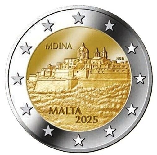 🇲🇹 2025 – Malte – 2 euro commémorative – Mdina – UNC