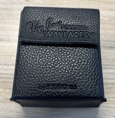 小物 RAY-BAN |  WAYFARER CASE ONLY Ray-Ban Folding Wayfarer Case Black Magnetic Sunglasses Leather