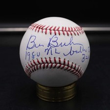 Bill Buckner Signed Baseball Auto Inscribed 1980 NL Batting Champ 324 ZJ22539