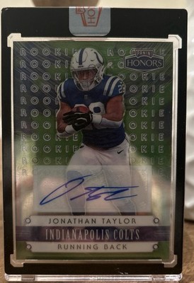 2020 Panini Honors - 2020 Honors Rookies Jonathan Taylor #8 Green Signatures /35