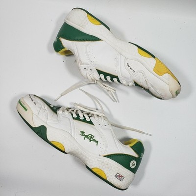 VERY RARE VINTAGE BJORN BORG BY DUNLOP TENNIS SHOES SIZE EUR 42 GREEN YELLOW