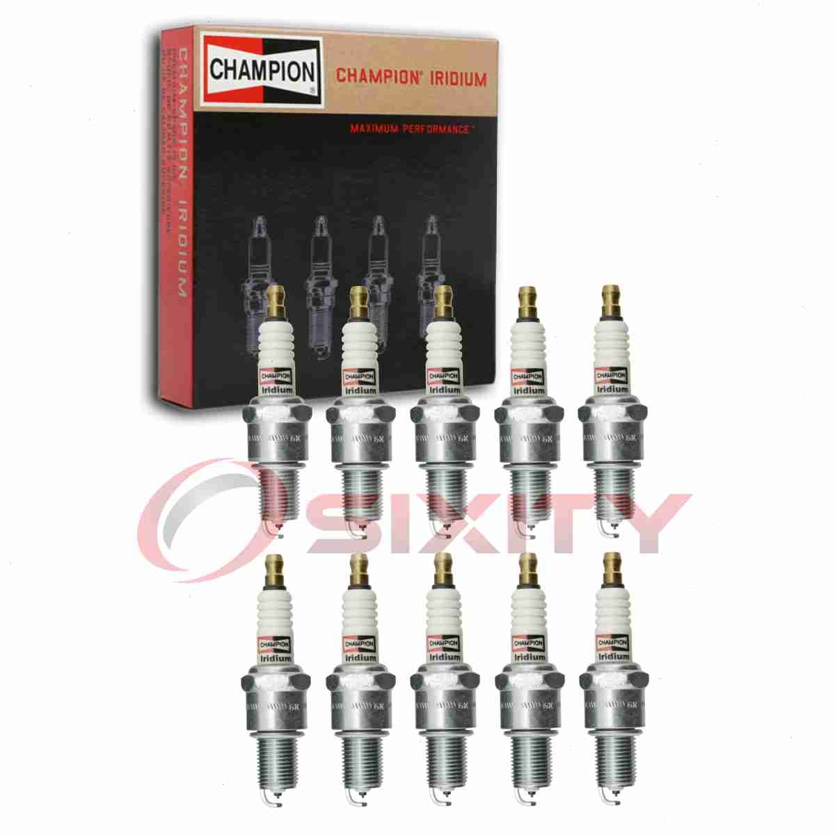 10 pc Champion Iridium 9007 Spark Plugs for RN10WYPB5 2115 18825-11101 jc