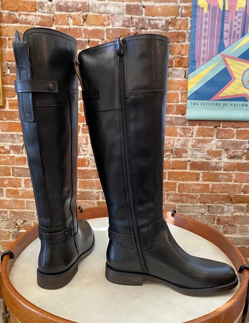 Franco Sarto Black Leather Capitol Tall Shaft Riding Boots New