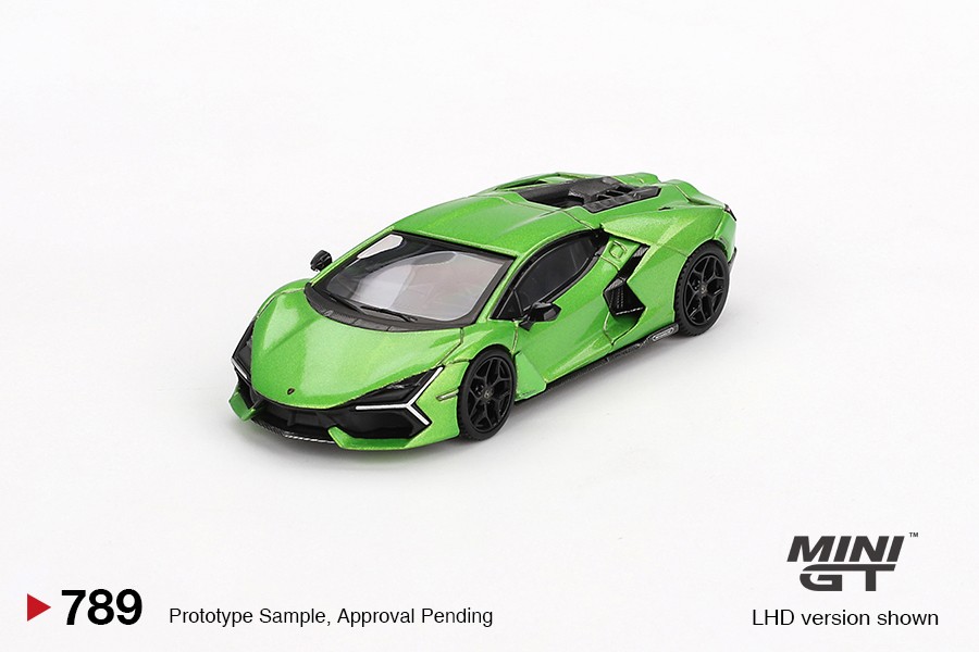 Lamborghini Revuelto グリーン ミニカー Mini GT #789 1/64 Lamborghini Revuelto Verde Selvans LHD