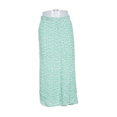 H&M, Rock, Größe: 38, Grün/Weiß, Viskose, Sonstiges, Damen #nuU