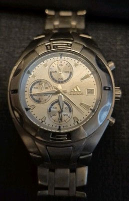 Adidas All Titanium Chronograph Mens Quartz Watch Date 10-5049 42mm 
