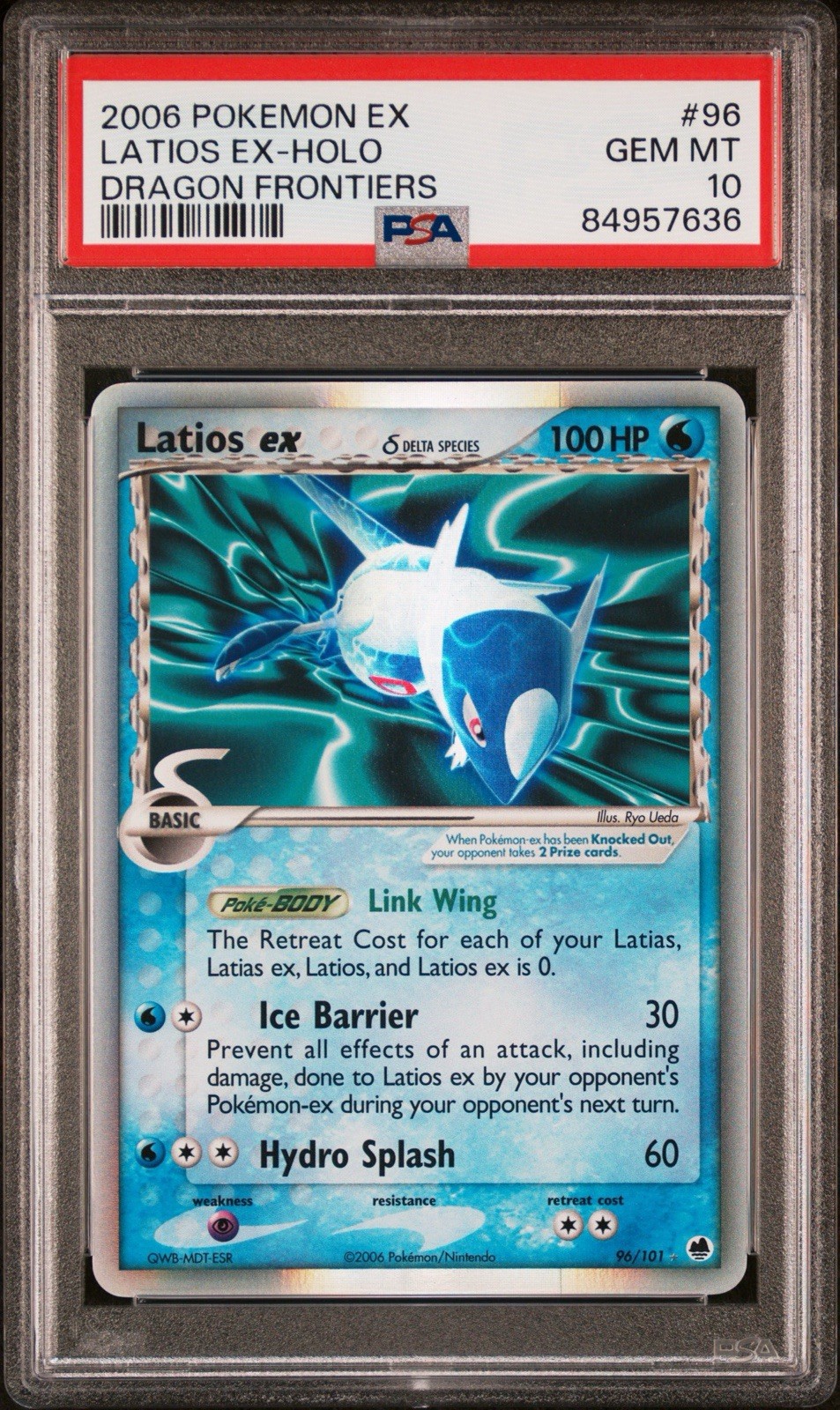 Pokemon Latios EX Dragon Frontiers Holo  96/101 PSA 10 💎🔥