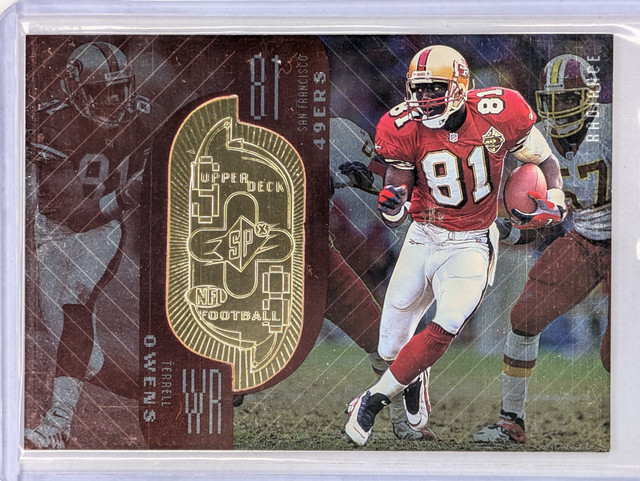 Terrell Owens 1998 Upper Deck SPx Finite Red /3800 #78 HOF San Francisco 49ers