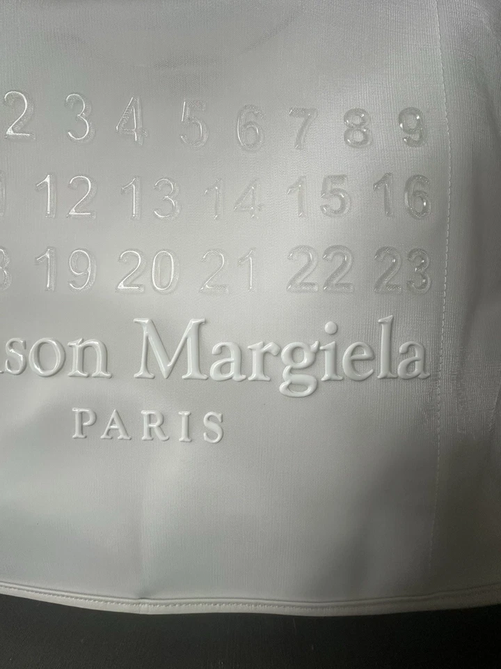 MAISON MARIELA Cabas большой $1835 белый нейлон сумка для покупок новый и подлинный - Изображение 3 из 4