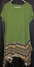 Women's Dress Linen/Cotton Size 2xl Green