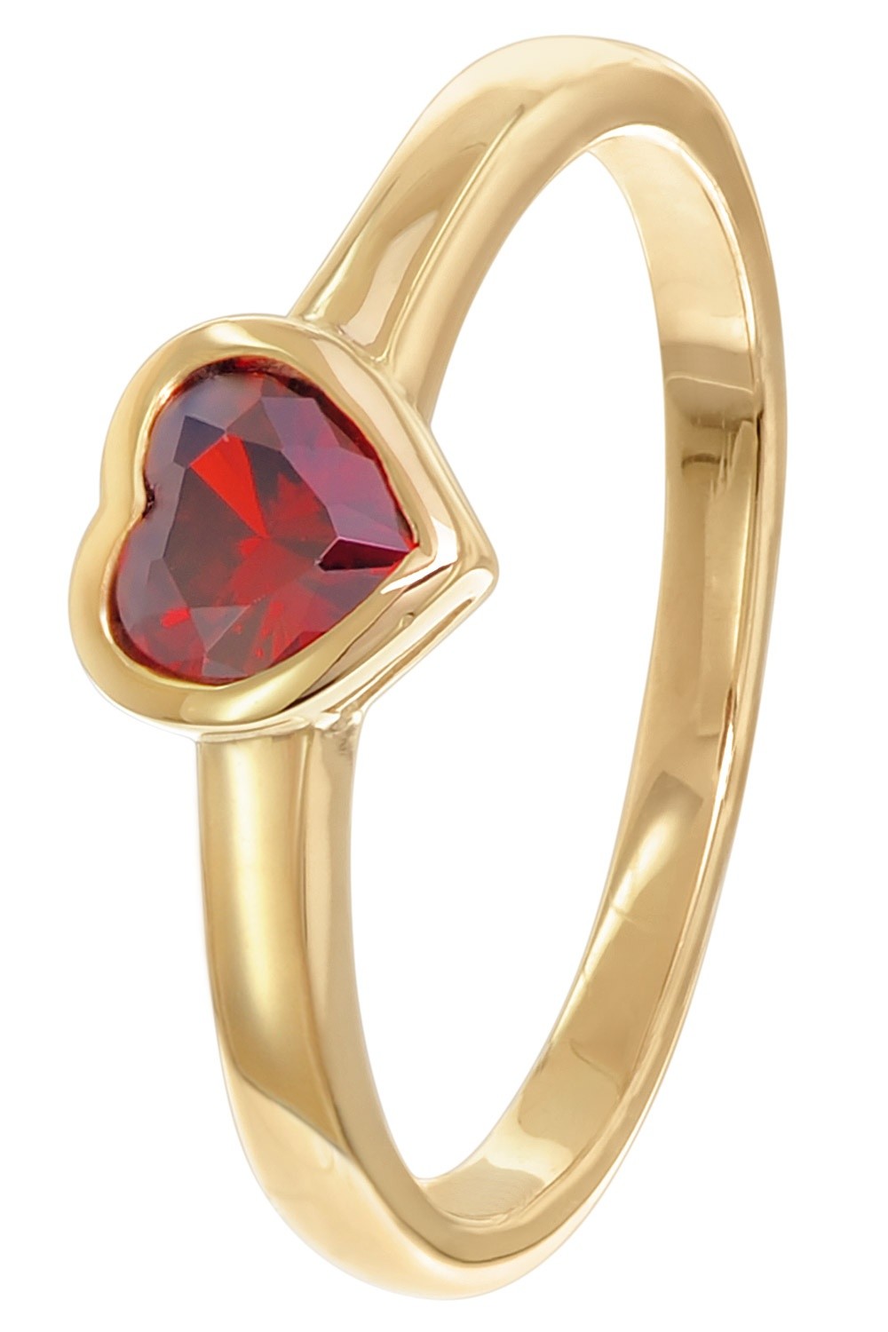 Schmuck Damenring Gold 3338 Mit Rotem Zirkonia Herz 41559 59090₽