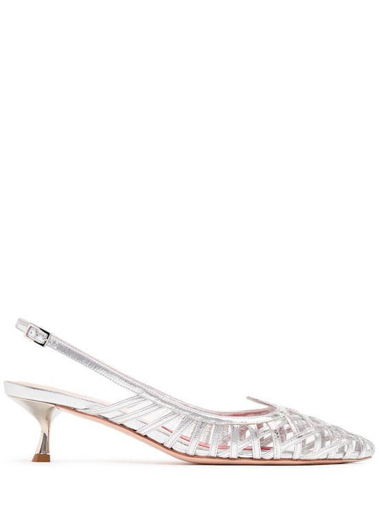 【関税&送料込】Roger Vivier Silver Slingback With Sequins Roger Vivier - 45mm I Love Vivier metallic slingbacks