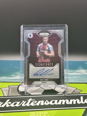 2021 PANINI PRIZM Premier League Signatures Base Autograph Card Ben Mee Burnley