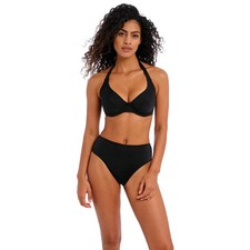 New Freya Jewel Cove Halter Neck Bikini Top only  - 34DD - Plain Black