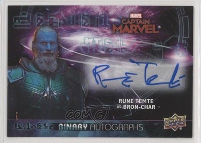 2020 Marvel Avengers Endgame & Captain Binary Rune Temte as Bron-Char Auto y8p