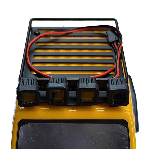 Metal Roof Rack Luggage Carrier w/ Lights for Axial SCX24 1/24 RC Car Upgrade - Picture 10 of 12