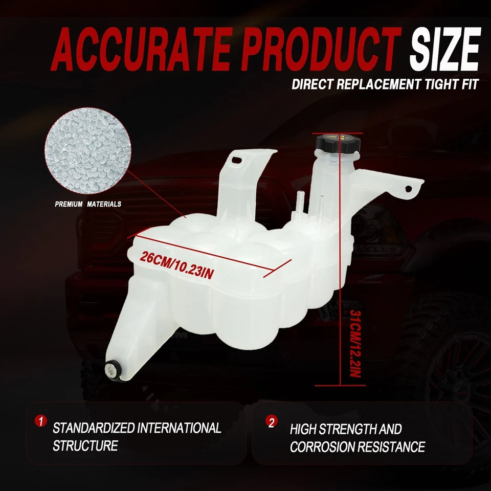 Pressurized Engine Coolant Reservoir w/Cap For Ram 2500 3500 4500 5500 2013-2018 - Image 4 of 4