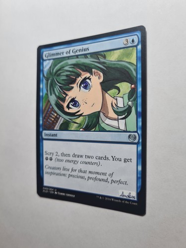 GLIMMER OF GENIUS MAOMAO APOTHECARY MAGIC GATHERING ALTERED ART HAND PAINT - Picture 3 of 12