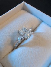 100% Genuine Intricate Custom Created Size 7 Ring 3ct Moissanite VVSI D Clarity