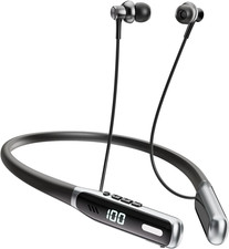 Wireless Neckband Earbuds, Neckband Bluetooth Headphones with Built-in Microphon