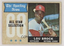 1968 Topps Sporting News All-Stars Lou Brock #372 HOF 2k3