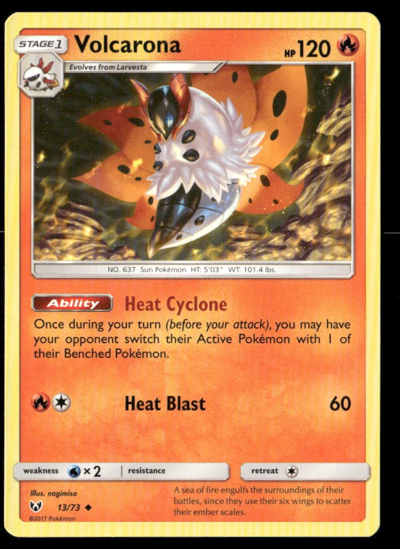 Volcarona Shining Legends 13/73 Uncommon Pokemon Near Mint