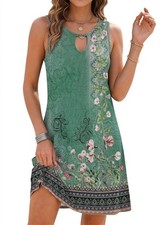Summer Dresses for Women 2025 Trendy Boho Floral Print Beach Cover Up Casual ...