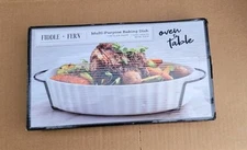 Fiddle & Fern White Essential 1 Quart Baker with Iron Rack Gb, 21.46-inch