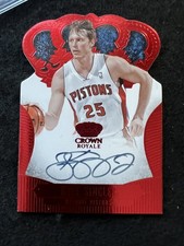 2013-14 Crown Royal Auto Red Die Cut 20/99 Kyle Singler #141 Pistons 🔥🏀🔥