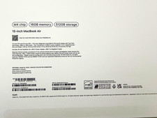 Apple MacBook Air 15.3in M4 16GB RAM 512GB SSD  Midnight Gray  MW1J3B/A