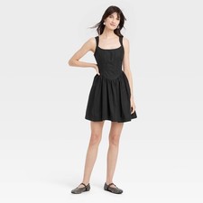 Women's Corset Mini Dress - A New Day Black XL