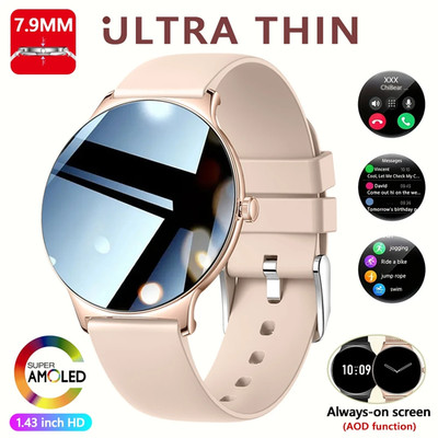 Chibear Ultra Dünne Mode Smart Uhr Frauen Bildschirm Immer Zeit Anzeige Sport Ar