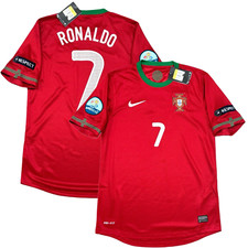 2012/13 Portugal Home Jersey 7 Ronaldo Small Nike Soccer Euro CR7 Red Kit