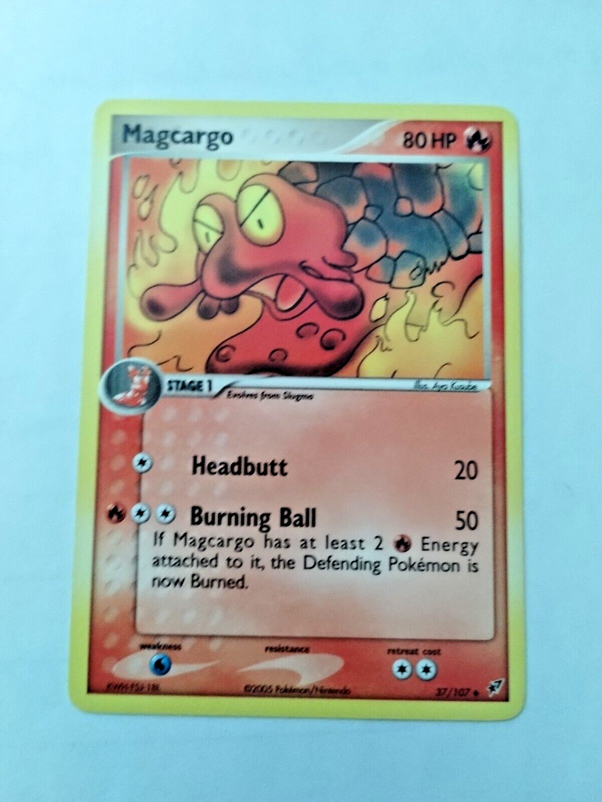 Pokémon TCG Magcargo EX Deoxys 37/107 Regular Uncommon - Uncirculated