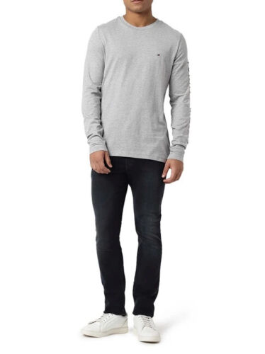 NWT Tommy Hilfiger Mens Flag Logo All Cotton Regular Fit Long Sleeve T-Shirt Tee - Picture 33 of 37