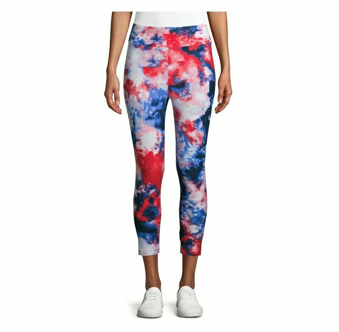 Red white and blue capri best sale leggings