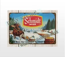1970S liquor bars BEER MOOSE lumber loggers tin sign bedroom art decor