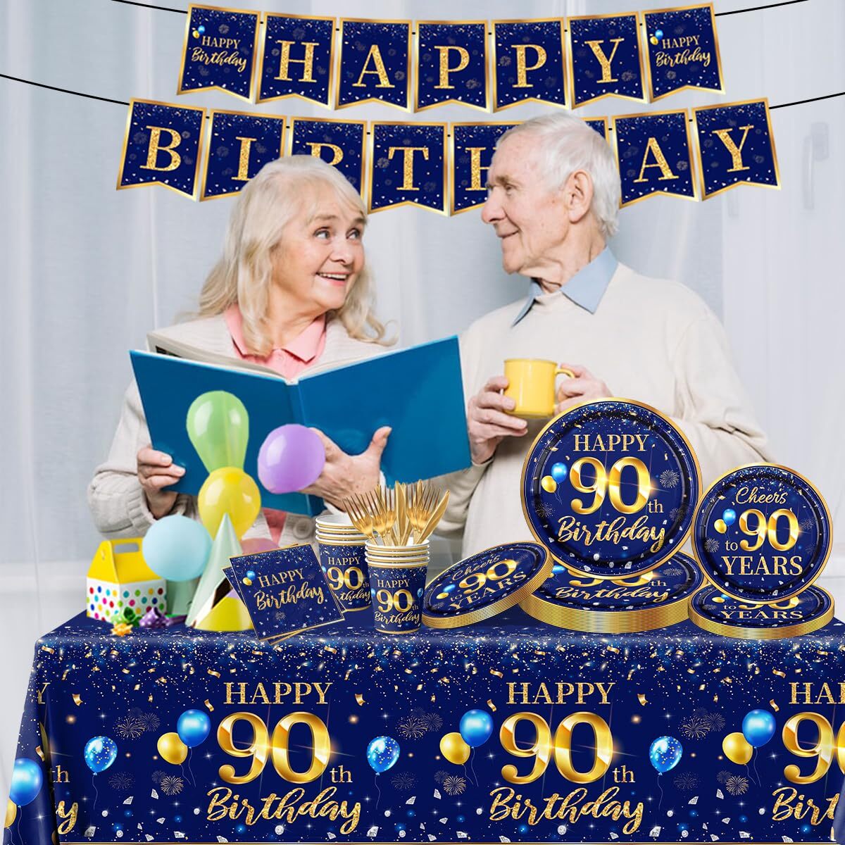90th Birthday Party Decorations Big Dot Of Happiness Adult 90th