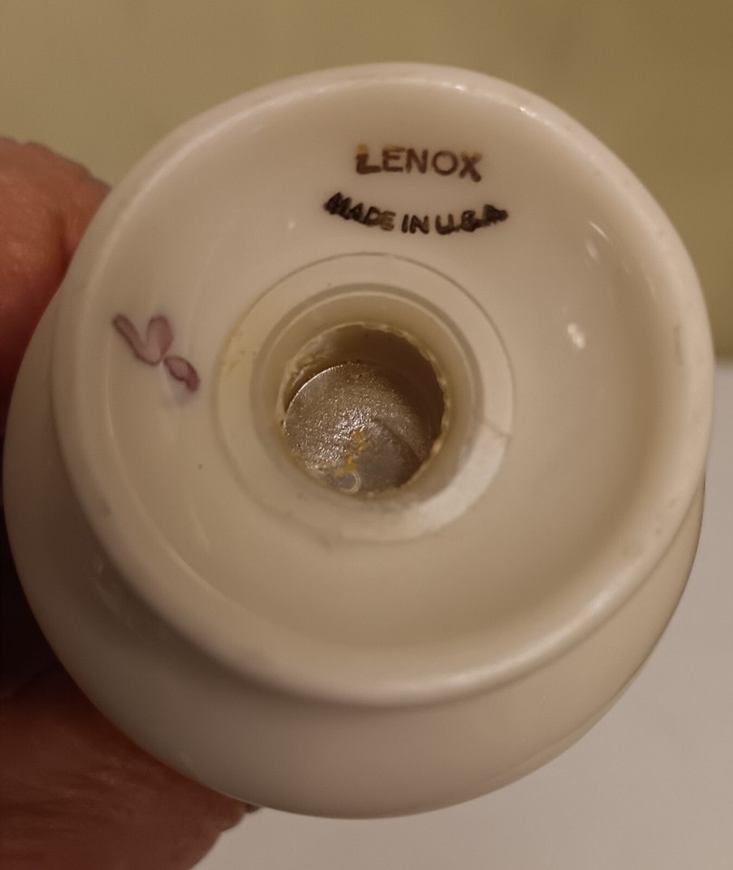 LENOX MOONSPUN FINE CHINA SALT AND PEPPER SET 4" CREAM AND PLATINUM NEW