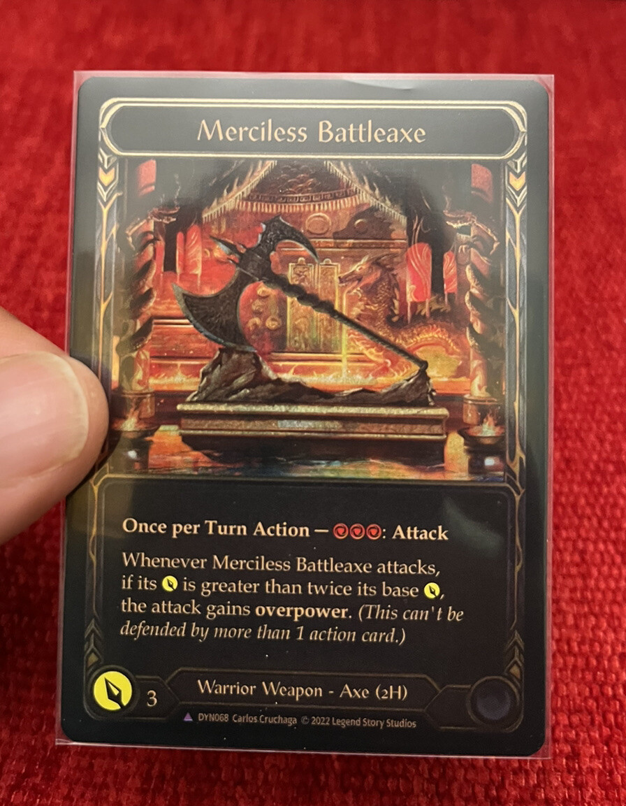 Flesh & Blood Dynasty MARVEL COLD FOIL Merciless Battleaxe DYN068 