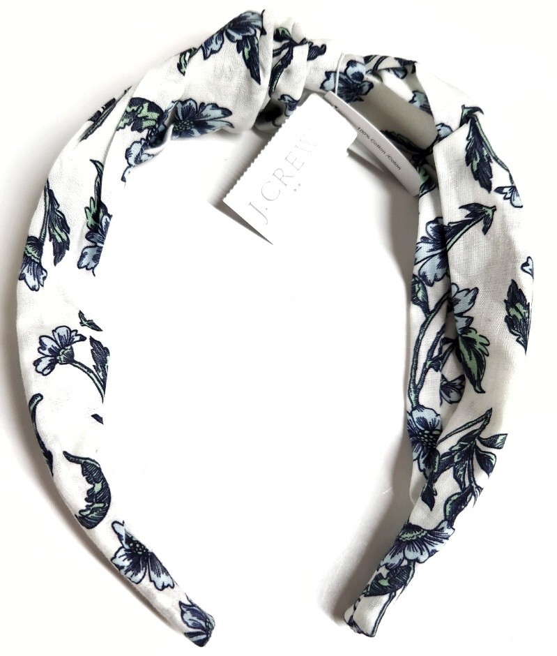 NWT JCrew Printed knot headband J.Crew Factory Printed Knot Headband Golden Marigold White  main image 2