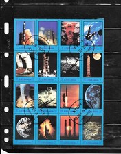 Ajman Space Full Sheet 1970 Cto Used Topical Picotrial Stamps