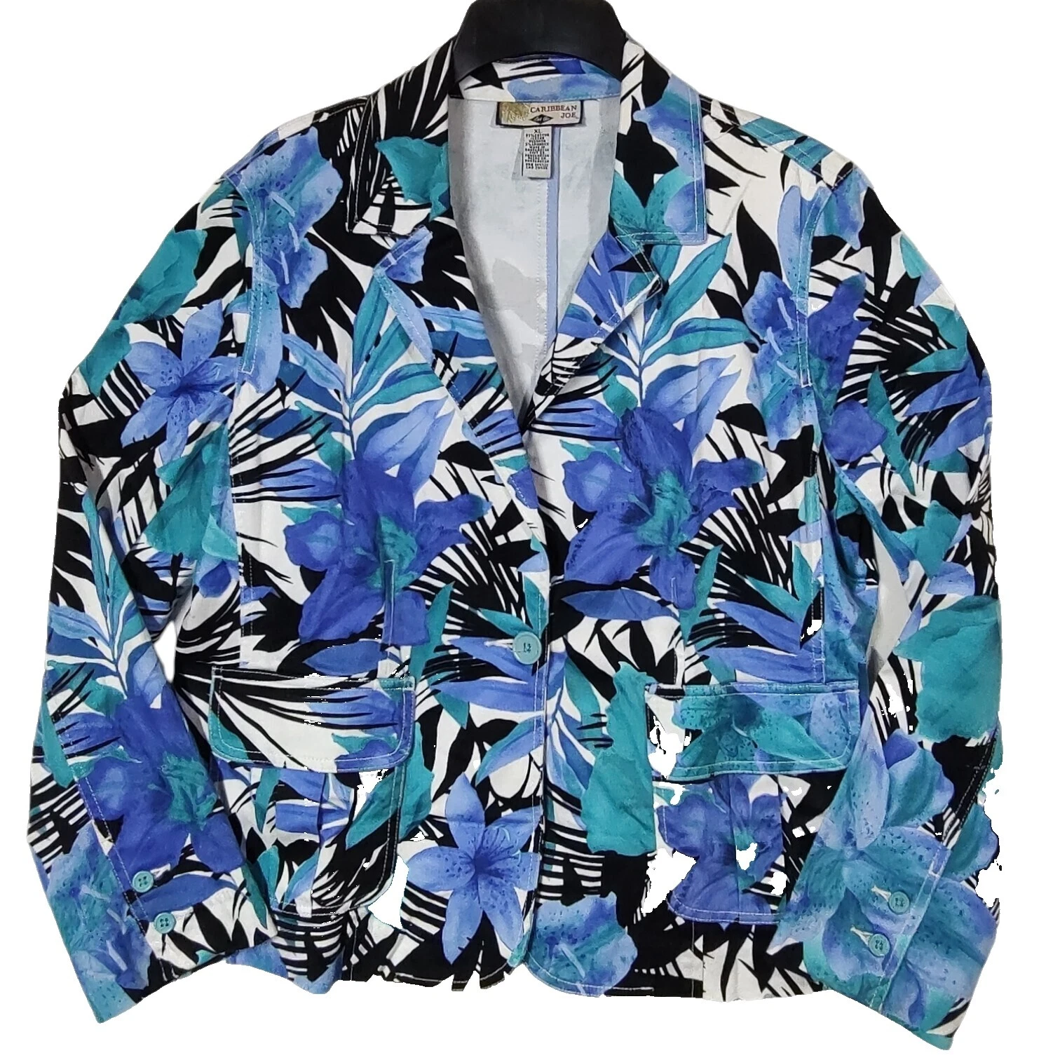 Женские карманные Blazers с цветочным узором Caribbean Joe