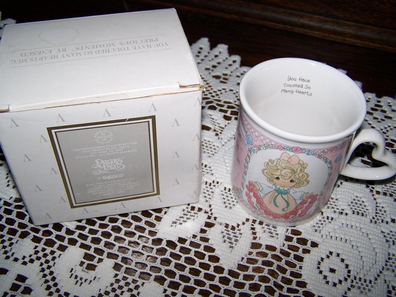AVON PRECIOUS MOMENTS ENESCO CUP YOU HAVE TOUCHED SO MANY HEARTS NIB UNUSED