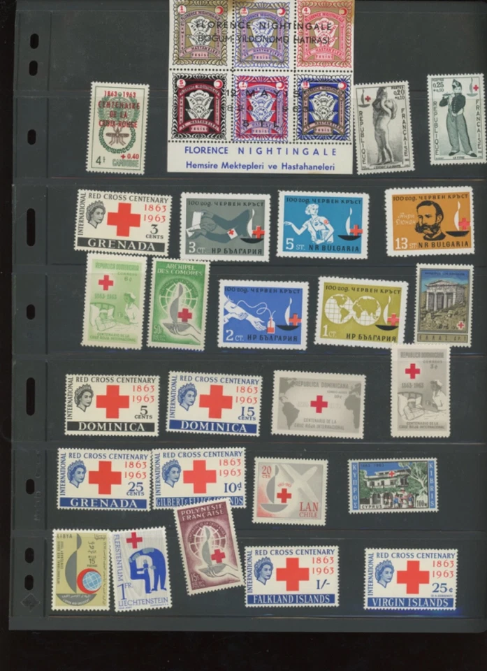 LOTE DE 335 SELLOS CRUZ ROJA MUNDIAL (MB30 Foto 2 de 4