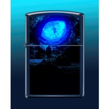 Zippo Lighter - Black Light Dragon Eye Glow in the Dark  - 855969