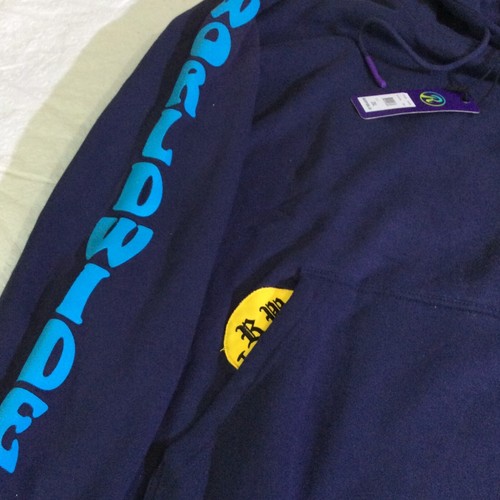 Runtz Worldwide Sweater Mens 2XL Blue Hoodie Pullover Casual Sweatshirt Pocket - Picture 7 of 14