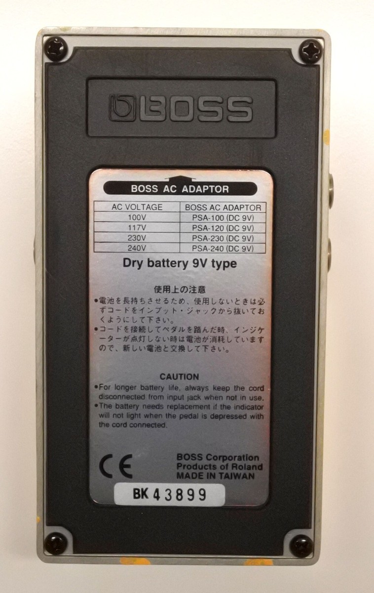 BOSS AC-2 台湾製 （ネット調べ1997年11月製造） アコースティック BOSS AC-2 台湾製 （ネット調べ1997年11月製造